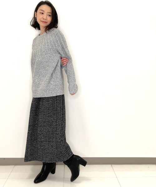 DRESKIP（ドレスキップ）の「◆ウエスト太リブチェックスカート（スカート・レディース・ダークブラウン系1/グレー系その他/キャメル/ブラック系1・00）」の9枚目の写真