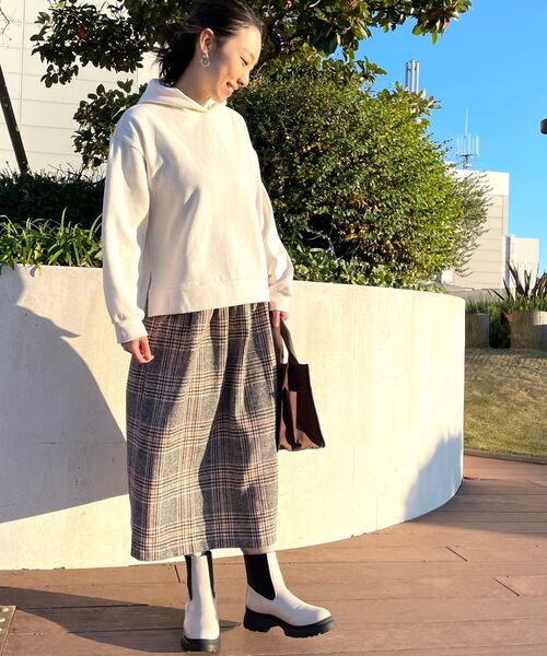 DRESKIP（ドレスキップ）の「◆ウエスト太リブチェックスカート（スカート・レディース・ダークブラウン系1/グレー系その他/キャメル/ブラック系1・00）」の16枚目の写真