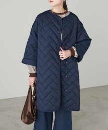 Chaco closet | ライナーキルトAラインロングノーカラーコート(ノーカラーコート)