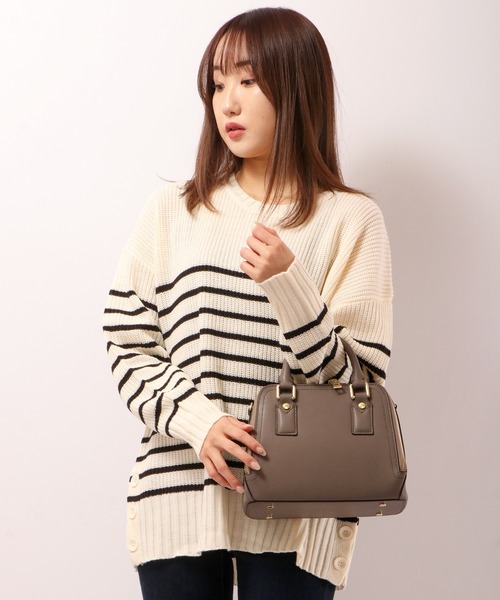 【CURIBISCUI】牛革ダブルファスナーボストンバッグ　未使用品 CURI BISCUI（キュリ ビスキュイ）の「【CURIBISCUI】牛革ダブル