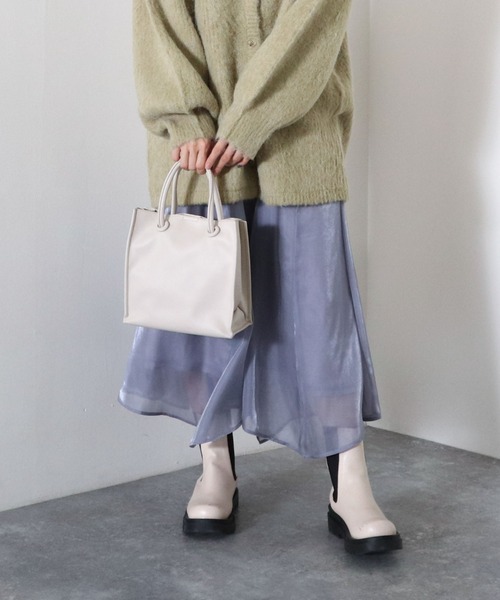 archives（アルシーヴ）の「ソフト合皮バッグ（トートバッグ・レディース・ブラック/グリーン/アイボリー・FREE）」の8枚目の写真