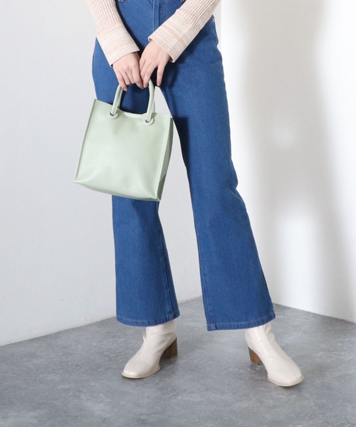 archives（アルシーヴ）の「ソフト合皮バッグ（トートバッグ・レディース・ブラック/グリーン/アイボリー・FREE）」の6枚目の写真