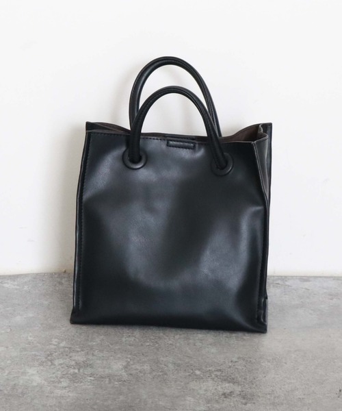 archives（アルシーヴ）の「ソフト合皮バッグ（トートバッグ・レディース・ブラック/グリーン/アイボリー・FREE）」の16枚目の写真