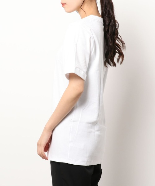 L.H.P（エルエイチピー）の「HANES/ヘインズ/BEEFY Tee/ビーフィーリブTシャツ（Tシャツ/カットソー・レディース・ホワイト/ブラック・LARGE/X-LARGE/MEDIUM/SMALL）」の4枚目の写真