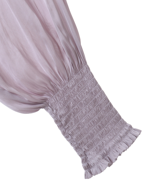 Tiara(ティアラ)の「ヴィンテージサテン2WAYブラウス(シャツ/ブラウス・レディース・グレー/アイボリー/ピンク系その他/シャーベット/ホワイト・FREE)」の10枚目の写真