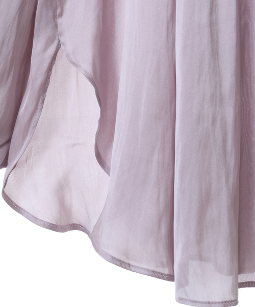 Tiara(ティアラ)の「ヴィンテージサテン2WAYブラウス(シャツ/ブラウス・レディース・グレー/アイボリー/ピンク系その他/シャーベット/ホワイト・FREE)」の9枚目の写真
