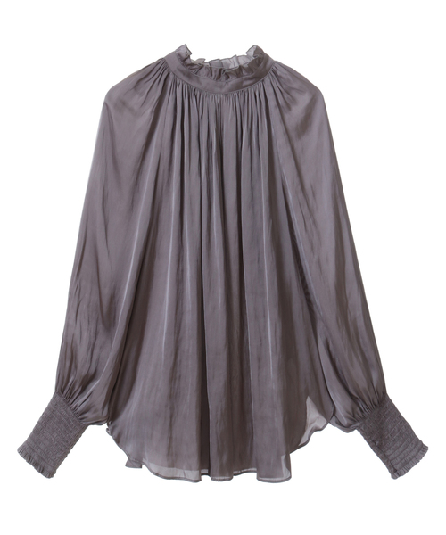 Tiara(ティアラ)の「ヴィンテージサテン2WAYブラウス(シャツ/ブラウス・レディース・グレー/アイボリー/ピンク系その他/シャーベット/ホワイト・FREE)」の7枚目の写真