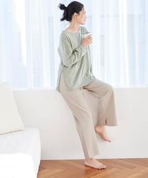 green label relaxing（グリーンレーベルリラクシング）の「＜Livelihood (ライブリフッド)＞ ルームウェア ケーブル フライス ２点セット（ルームウェア/パジャマ・レディース）」