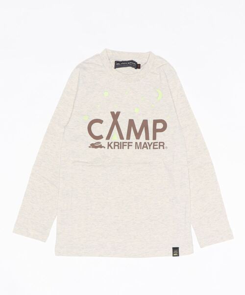 KRIFF MAYER Kid's Collection(クリフメイヤーキッズコレクション)の「光るバラエロンTEE(CAMP)(Tシャツ/カットソー・キッズ・オフホワイト/オリーブ/オートミール/チャコール・120/130/140/150/160/170)」の4枚目の写真
