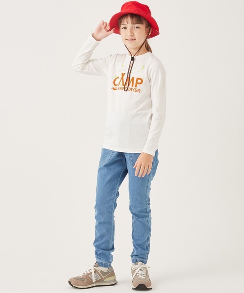 KRIFF MAYER Kid's Collection(クリフメイヤーキッズコレクション)の「光るバラエロンTEE(CAMP)(Tシャツ/カットソー・キッズ・オフホワイト/オリーブ/オートミール/チャコール・120/130/140/150/160/170)」の5枚目の写真