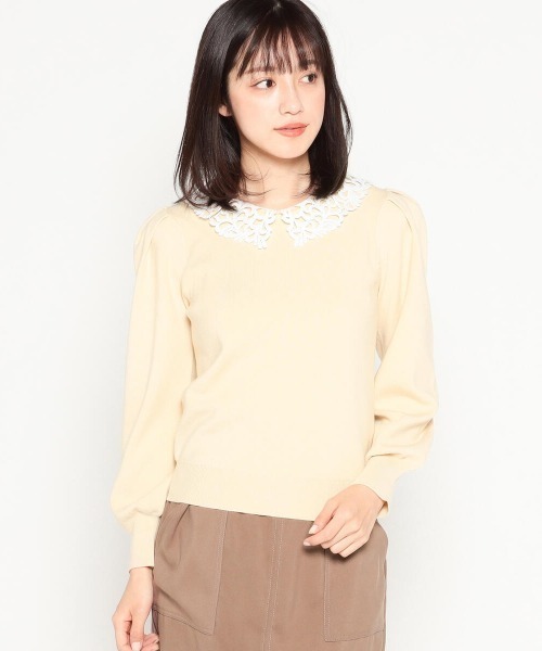 セール 衿レースニット ニット セーター Misch Masch ミッシュマッシュ のファッション通販 Zozotown