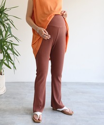 andme | セルフカットリブマタニティフレアパンツ(マタニティウェア/グッズ)