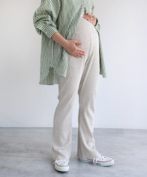 andme | 【マタニティ】セルフカットリブフレアパンツ(マタニティウェア/グッズ)