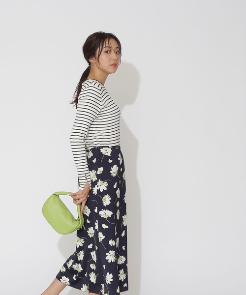 NATURAL BEAUTY BASIC（ナチュラルビューティーベーシック）の「ボタンスリーブリブニット（ニット/セーター・レディース・ホワイト系その他/グレー/イエロー・MEDIUM）」の12枚目の写真