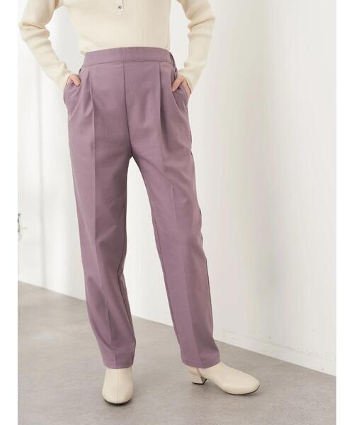 earth music&ecology（アースミュージックアンドエコロジー）の「タックテーパードパンツ＊（その他パンツ・レディース・ブラック/ベージュ/ラベンダー・L/M/S）」の12枚目の写真