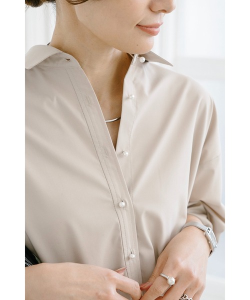 新色】パール釦オーバーサイズシャツ Emma Taylor│STYLEDOOR スタイルドア