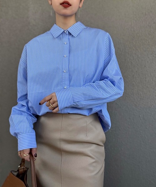 リバイバル】パール釦オーバーサイズシャツ Emma Taylor│STYLEDOOR