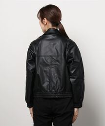 ⭐︎限定1着⭐︎adidas originals フェイクレザー調ジャケット レディース Adilenium オーバーサイズ フェイクレザージャケット