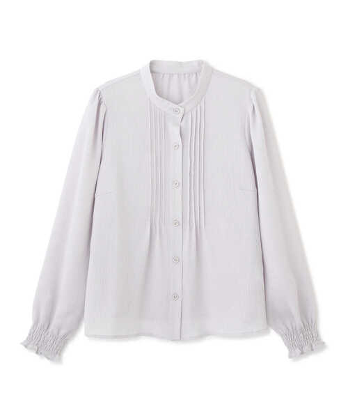 PROPORTION BODY DRESSING（プロポーションボディドレッシング）の「ピンタックブラウス / 1212110200（シャツ/ブラウス・レディース・グレー/ピンク/オフホワイト・MEDIUM/SMALL）」の4枚目の写真