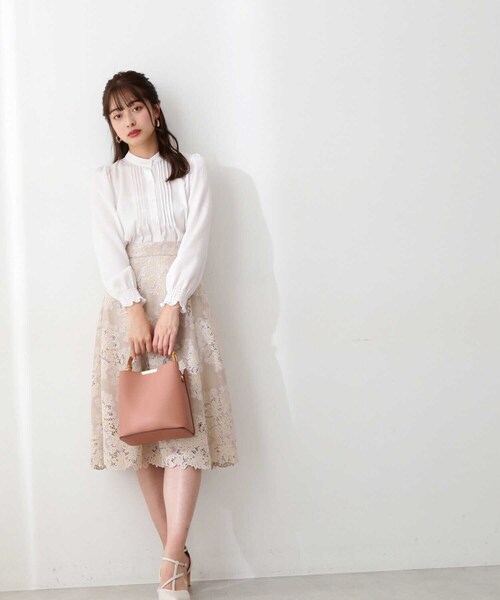 PROPORTION BODY DRESSING（プロポーションボディドレッシング）の「ピンタックブラウス / 1212110200（シャツ/ブラウス・レディース・グレー/ピンク/オフホワイト・MEDIUM/SMALL）」の10枚目の写真