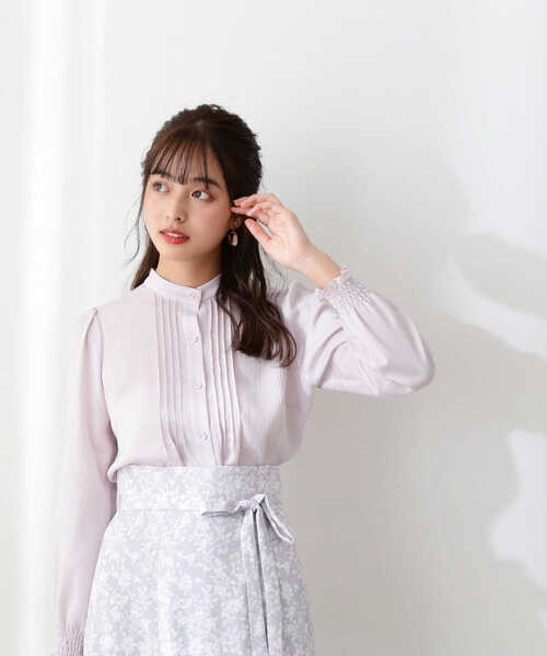 PROPORTION BODY DRESSING（プロポーションボディドレッシング）の「ピンタックブラウス / 1212110200（シャツ/ブラウス・レディース・グレー/ピンク/オフホワイト・MEDIUM/SMALL）」の13枚目の写真