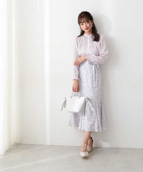 PROPORTION BODY DRESSING（プロポーションボディドレッシング）の「ピンタックブラウス / 1212110200（シャツ/ブラウス・レディース・グレー/ピンク/オフホワイト・MEDIUM/SMALL）」の14枚目の写真