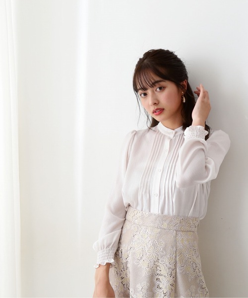 PROPORTION BODY DRESSING（プロポーションボディドレッシング）の「ピンタックブラウス / 1212110200（シャツ/ブラウス・レディース・グレー/ピンク/オフホワイト・MEDIUM/SMALL）」の21枚目の写真