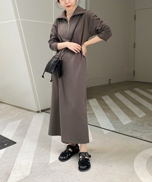 CAPRICIEUX LE'MAGE | ミニ裏毛ハーフジップワンピース(ワンピース)