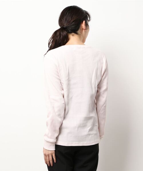 ARCHIVER(アーカイバ)の「【Bl】【RDS】ヘンリーネック サーマルロングスリーブTシャツ(Tシャツ/カットソー・レディース・ホワイト/ブラック/グレー/ベージュ/カーキ/ライトピンク/ネイビー・X-LARGE/LARGE/MEDIUM)」の18枚目の写真