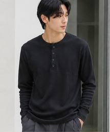 ARCHIVER（アーカイバ）の「【Bl】ヘンリーネックサーマルTシャツ 長袖（Tシャツ/カットソー）」