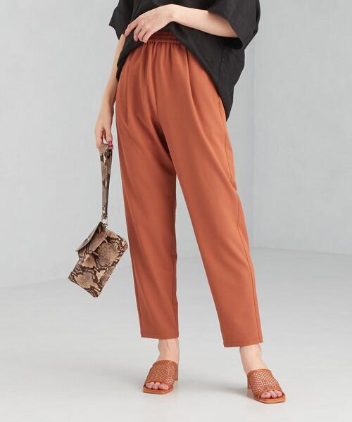 green label relaxing（グリーンレーベルリラクシング）の「オルマイパンツ P/P ツイル テーパード -マシンウォッシャブル・ストレッチ・防シワ・吸水速乾-（その他パンツ・レディース・ターコイズブルー/ピンク/ナチュラル/ブラウン/ブラック/ライム・40/38/34/36/42/44）」の7枚目の写真