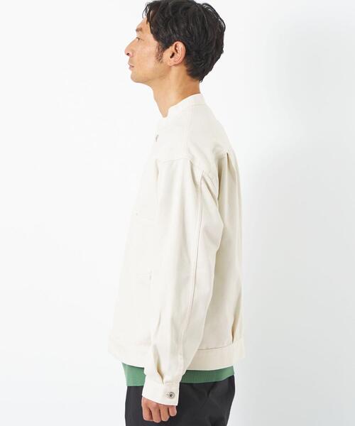 green label relaxing（グリーンレーベルリラクシング）の「オーガニックツイル TYPE-1 オフホワイト ジージャン（デニムジャケット・メンズ・オフホワイト・S/M/L/XL）」の3枚目の写真