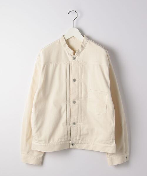 green label relaxing（グリーンレーベルリラクシング）の「オーガニックツイル TYPE-1 オフホワイト ジージャン（デニムジャケット・メンズ・オフホワイト・S/M/L/XL）」の7枚目の写真