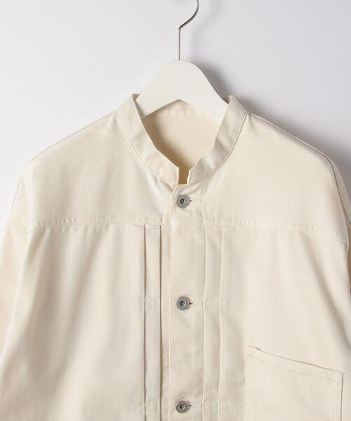 green label relaxing（グリーンレーベルリラクシング）の「オーガニックツイル TYPE-1 オフホワイト ジージャン（デニムジャケット・メンズ・オフホワイト・S/M/L/XL）」の9枚目の写真