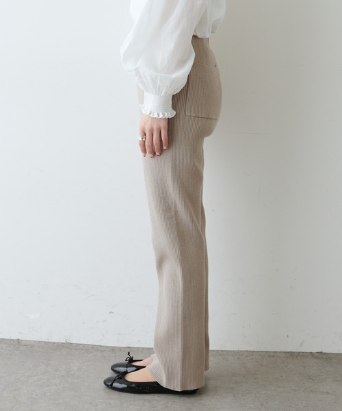PUAL CE CIN(ピュアルセシン)の「プレーティングリブパンツ(その他パンツ・レディース・ブラック/ベージュ/アイボリー・FREE)」の21枚目の写真