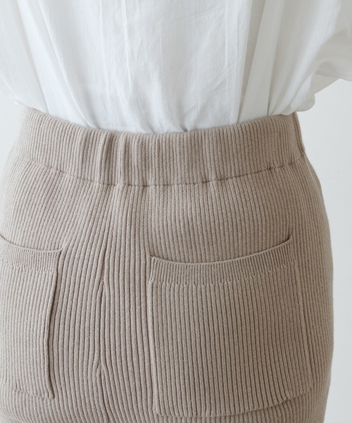 PUAL CE CIN(ピュアルセシン)の「プレーティングリブパンツ(その他パンツ・レディース・ブラック/ベージュ/アイボリー・FREE)」の7枚目の写真