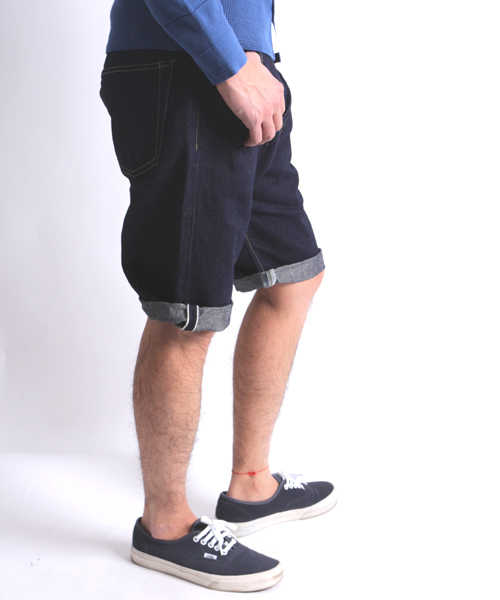 Denime(ドゥニーム)の「【Made in Japan】LINEN MIX 5P DENIM SHORT PANTS /リネンデニムショートパンツ(デニムパンツ・メンズ・インディゴブルー・LARGE/MEDIUM/SMALL)」の3枚目の写真
