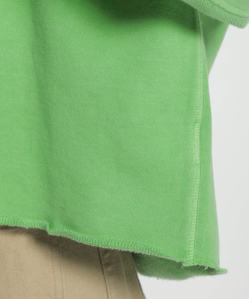 niko and...（ニコアンド）の「ピグメントダメージビッグプルオーバー（Tシャツ/カットソー・レディース・ネイビー/オフホワイト/グリーン/スモーク・FREE）」の9枚目の写真