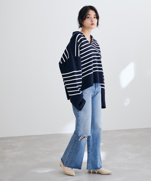 ADAM ET ROPE'(アダムエロペ)の「ボロネーゼフラット(パンプス・レディース・ブラック/ベージュ系その他/キナリ・22.5cm/23.5cm/24.5cm/23.0cm/24.0cm/25.0cm)」の13枚目の写真