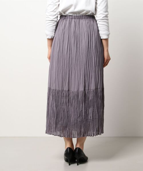 ROPE'（ロペ）の「ワッシャープリーツティアードスカート（スカート・レディース・ラベンダー/ブラック/ミント・36/38）」の5枚目の写真