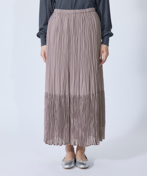 ROPE'（ロペ）の「ワッシャープリーツティアードスカート（スカート・レディース・ラベンダー/ブラック/ミント・36/38）」の19枚目の写真