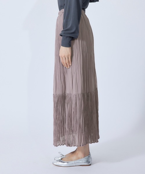 ROPE'（ロペ）の「ワッシャープリーツティアードスカート（スカート・レディース・ラベンダー/ブラック/ミント・36/38）」の18枚目の写真