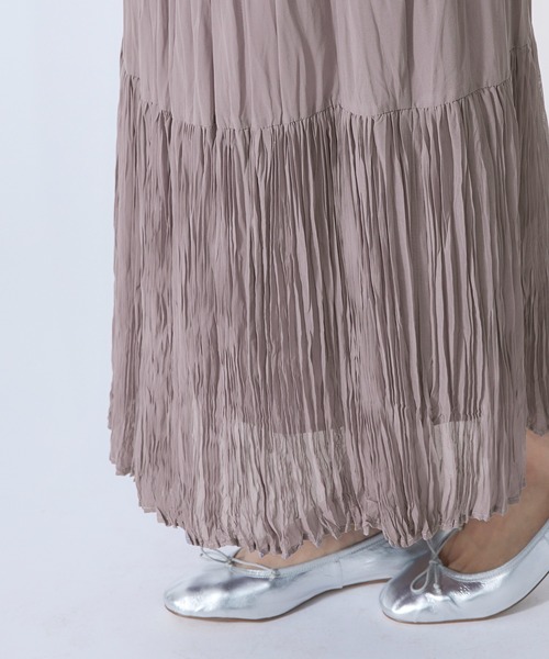 ROPE'（ロペ）の「ワッシャープリーツティアードスカート（スカート・レディース・ラベンダー/ブラック/ミント・36/38）」の14枚目の写真