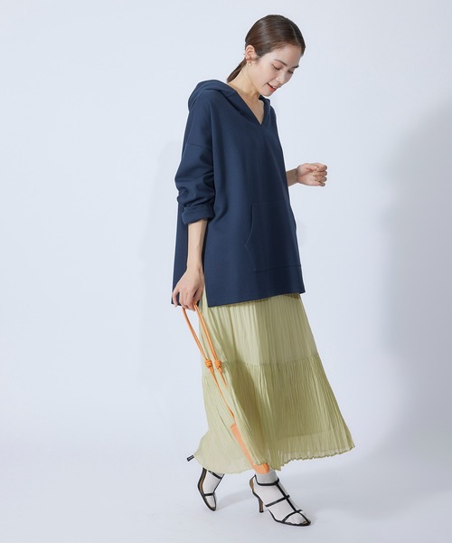 ROPE'（ロペ）の「ワッシャープリーツティアードスカート（スカート・レディース・ラベンダー/ブラック/ミント・36/38）」の8枚目の写真