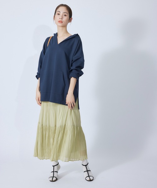 ROPE'（ロペ）の「ワッシャープリーツティアードスカート（スカート・レディース・ラベンダー/ブラック/ミント・36/38）」の7枚目の写真