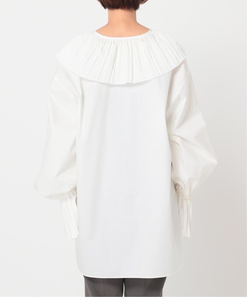 CITYSHOP(シティーショップ)の「PLEATED COLLAR シャツ 2(シャツ/ブラウス・レディース・ホワイト/ブラック・FREE)」の14枚目の写真