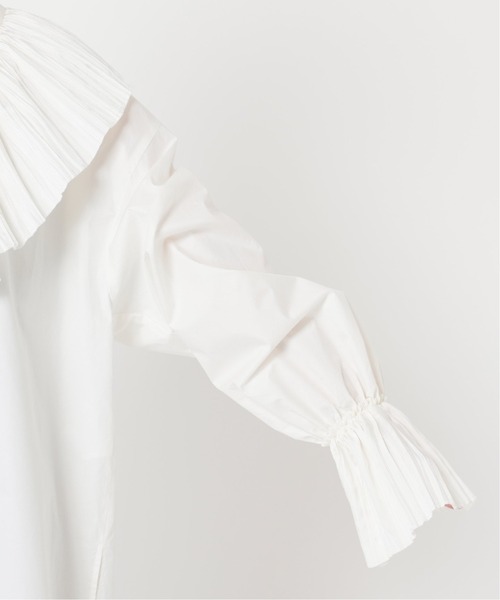 CITYSHOP(シティーショップ)の「PLEATED COLLAR シャツ 2(シャツ/ブラウス・レディース・ホワイト/ブラック・FREE)」の5枚目の写真