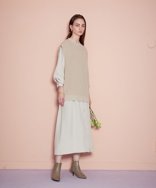 LE SOUK HOLIDAY(ルスークホリデー)の「バックタックワンピース(ワンピース・レディース・ベージュ/ネイビー・M/L)」の15枚目の写真