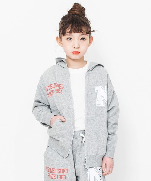 NAUTICA（ノーティカ）の「【NAUTICA/ノーティカ】ミニ裏毛パーカー（パーカー・キッズ・杢グレー/ネイビー・120/140/150/130）」の2枚目の写真