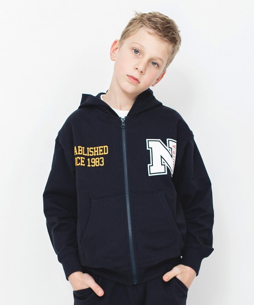 NAUTICA（ノーティカ）の「【NAUTICA/ノーティカ】ミニ裏毛パーカー（パーカー・キッズ・杢グレー/ネイビー・120/140/150/130）」の3枚目の写真